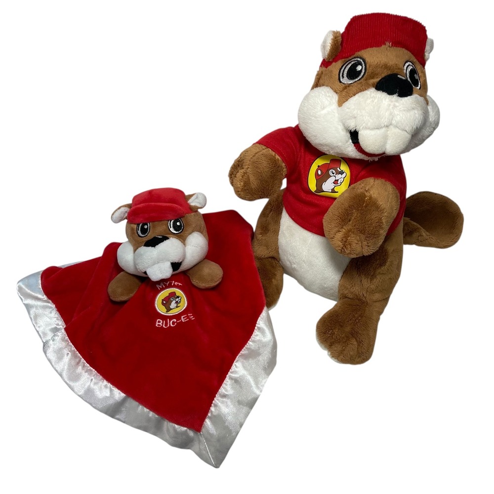 Lot - Buc-ee's My First Buc-ee Lovey Security Blanket and Plush Stuffed Animal